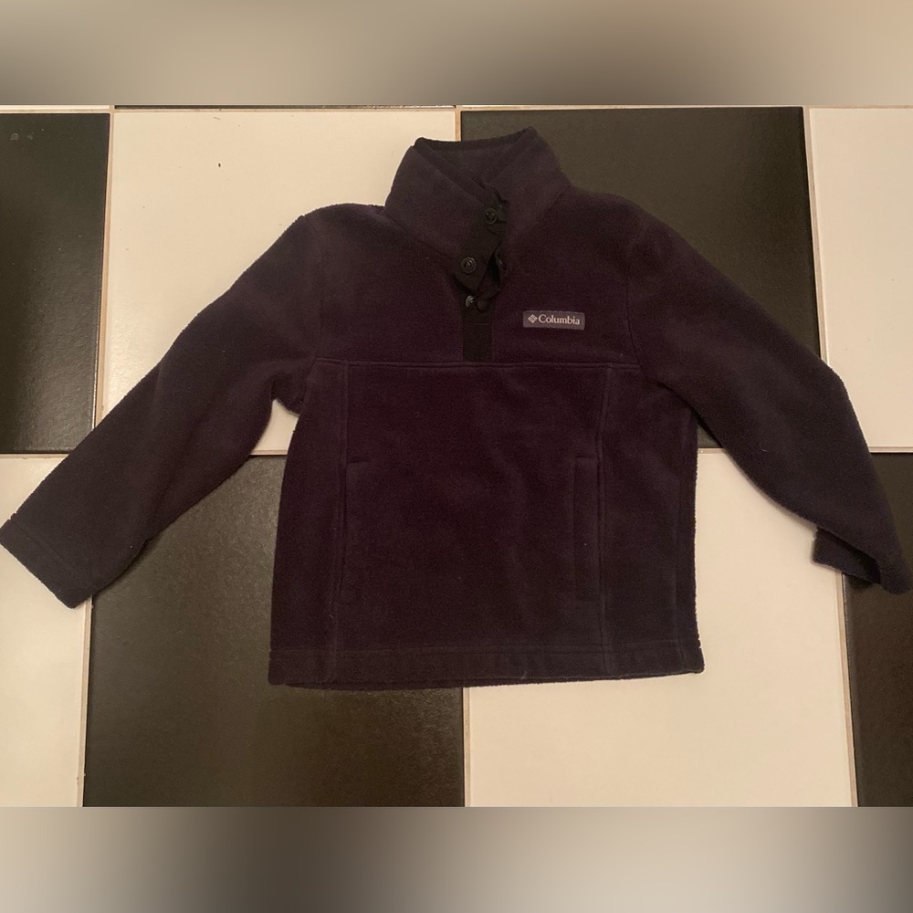 Columbia Boys black fleece pullover size xxs (4/5)